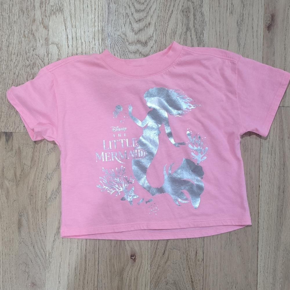 GAP Kids Disney Ariel Pink Girls Pullover Short Sleeve T-Shirt XS